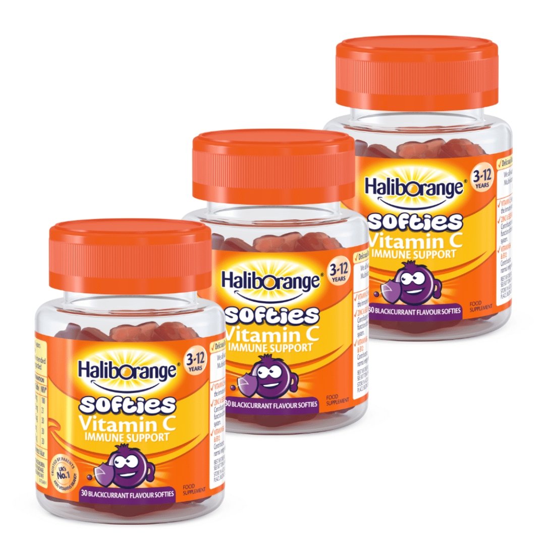 Haliborange Kids Vitamin C immune Support Blackcurrant Softies 3-12 yrs - 3 x 30 softies - liquidation.store