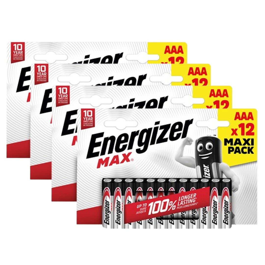 Mega Pack 48 Energizer Max AAA Batteries - liquidation.store