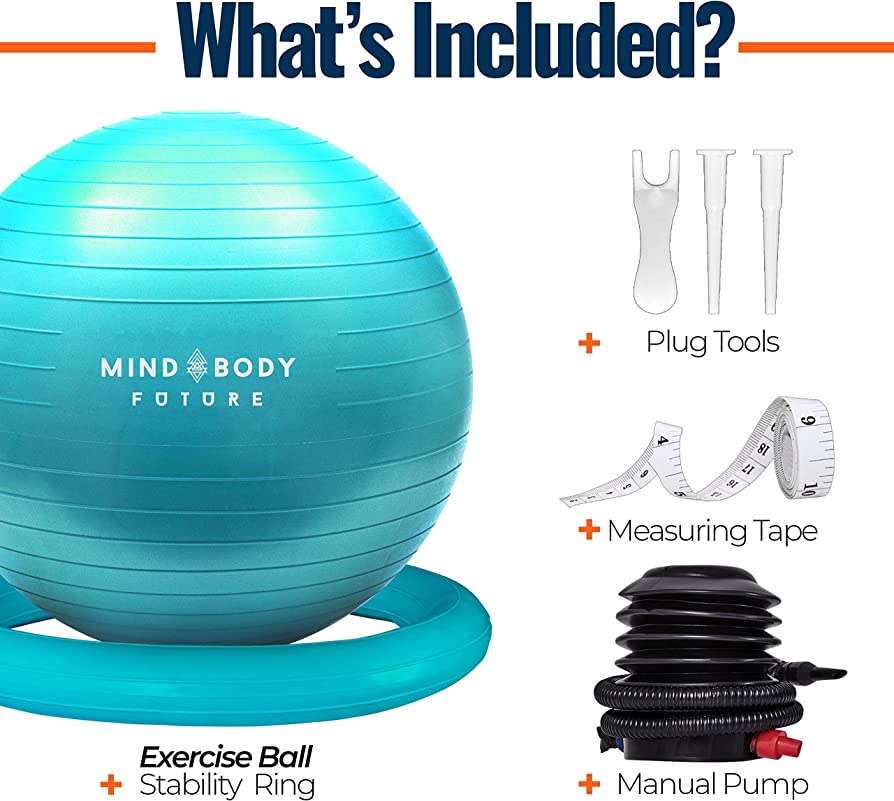 Exercise ball with stability 2024 ring