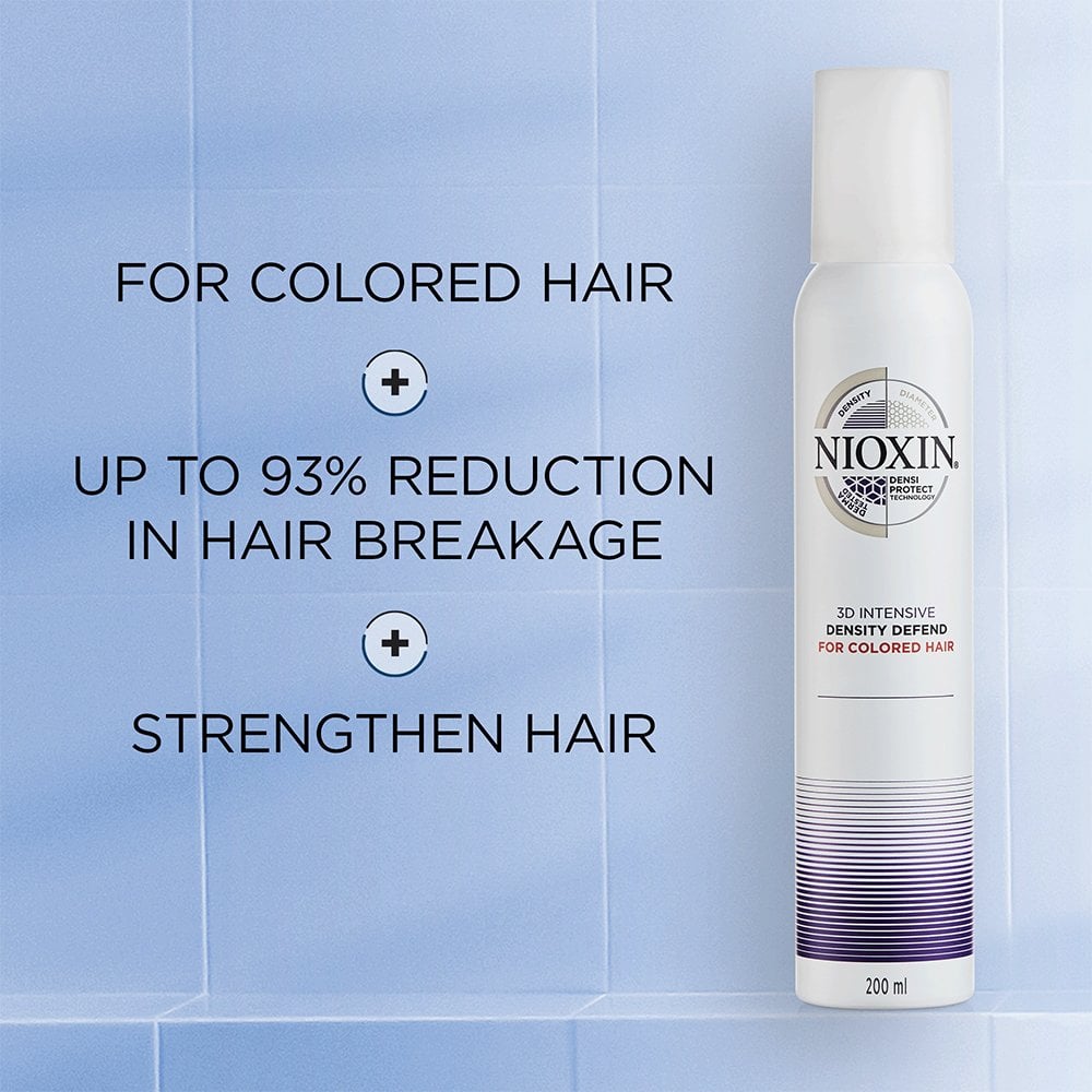 Nioxin Density Defend Foam for Coloured Hair 200ml x 3 - liquidation.store