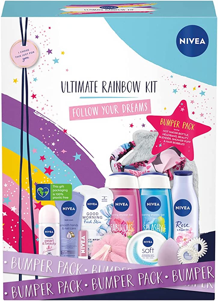Nivea Ultimate Rainbow Kit, 13-Piece Pampering Gift Set - BUMPER PACK - liquidation.store