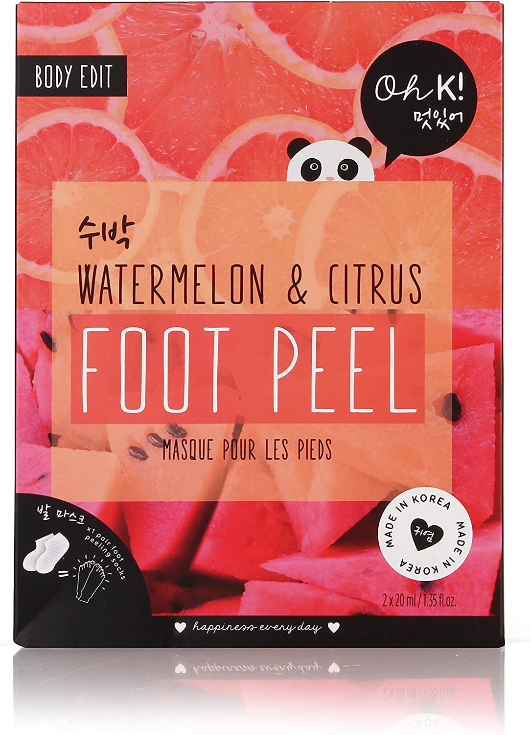 Oh K! Korean Beauty Foot Peel/Foot Mask - Watermelon - liquidation.store