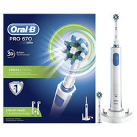 Thumbnail for Oral B 670 Cross Action Rechargeable Electric Toothbrush inc 2 brush heads - liquidation.store