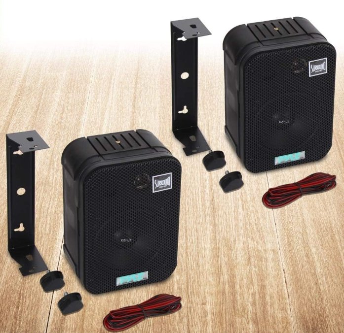 PYLE Dual Waterproof 400W Outdoor Speaker System - 5.25'' Black PWWR40B - liquidation.store
