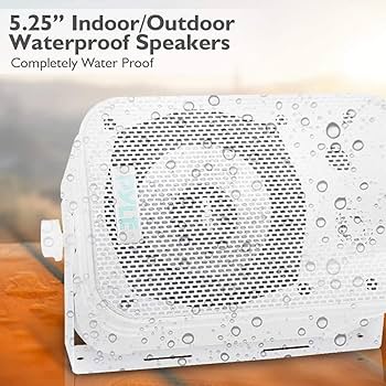 Pyle Dual Waterproof 400W Outdoor Speaker System - 5.25" White PDWR40W x 2 - liquidation.store
