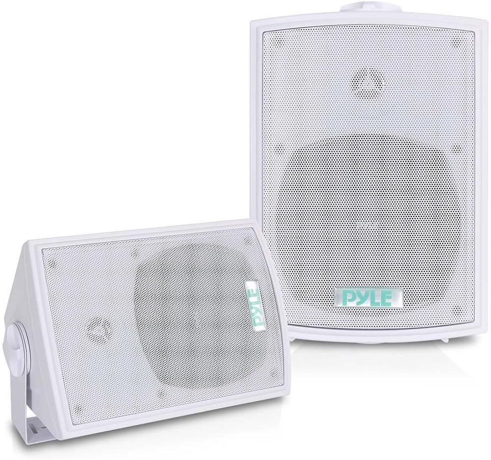 Pyle Dual Waterproof Outdoor Speaker System - 5.25" White x 2 PDWR53 - liquidation.store