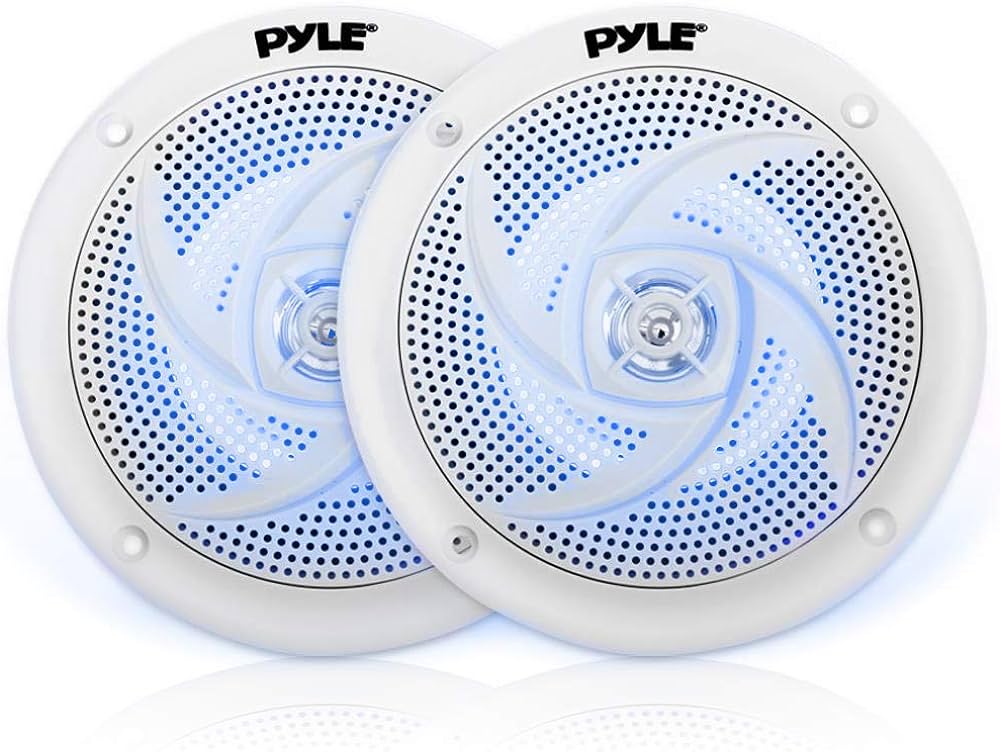 PYLE Marine Speakers - 6.4 Inch 2 Way Waterproof and Weather Resistant Outdoor Stereo Speakers - PLMRS53WL - liquidation.store