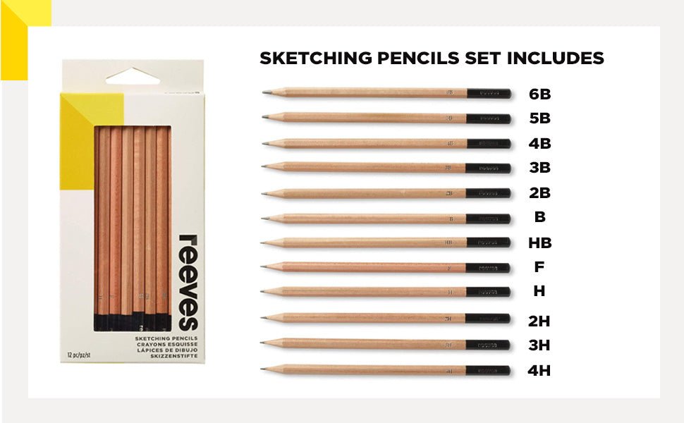 Reeves Sketching Pencil Set - Pack of 12 - liquidation.store