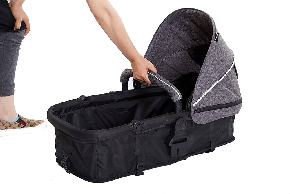Ricco 2 in 1 Foldable Pram with Reversible Seat - Grey - liquidation.store