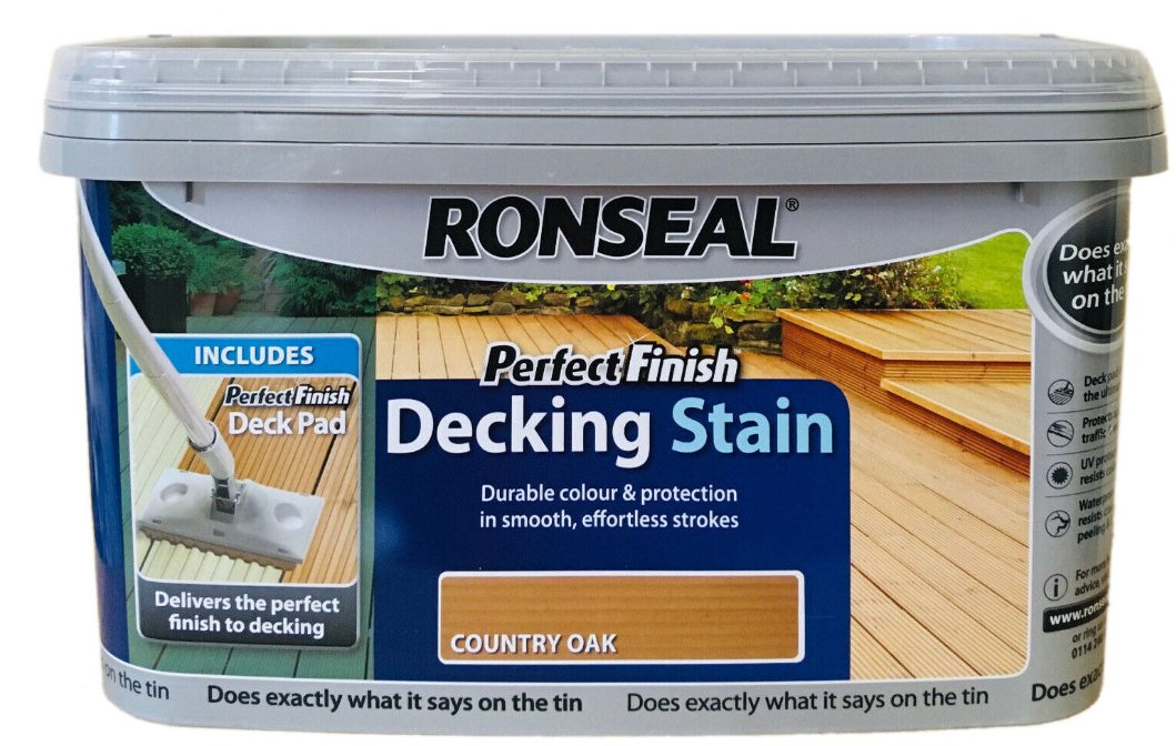 Ronseal Perfect Finish Decking Stain 2.5 litre - Country Oak - liquidation.store