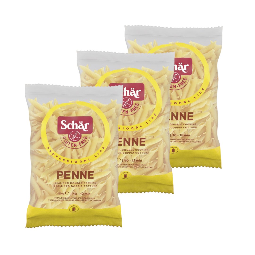 Schar Gluten Free Penne Pasta 1kg x 3 - liquidation.store