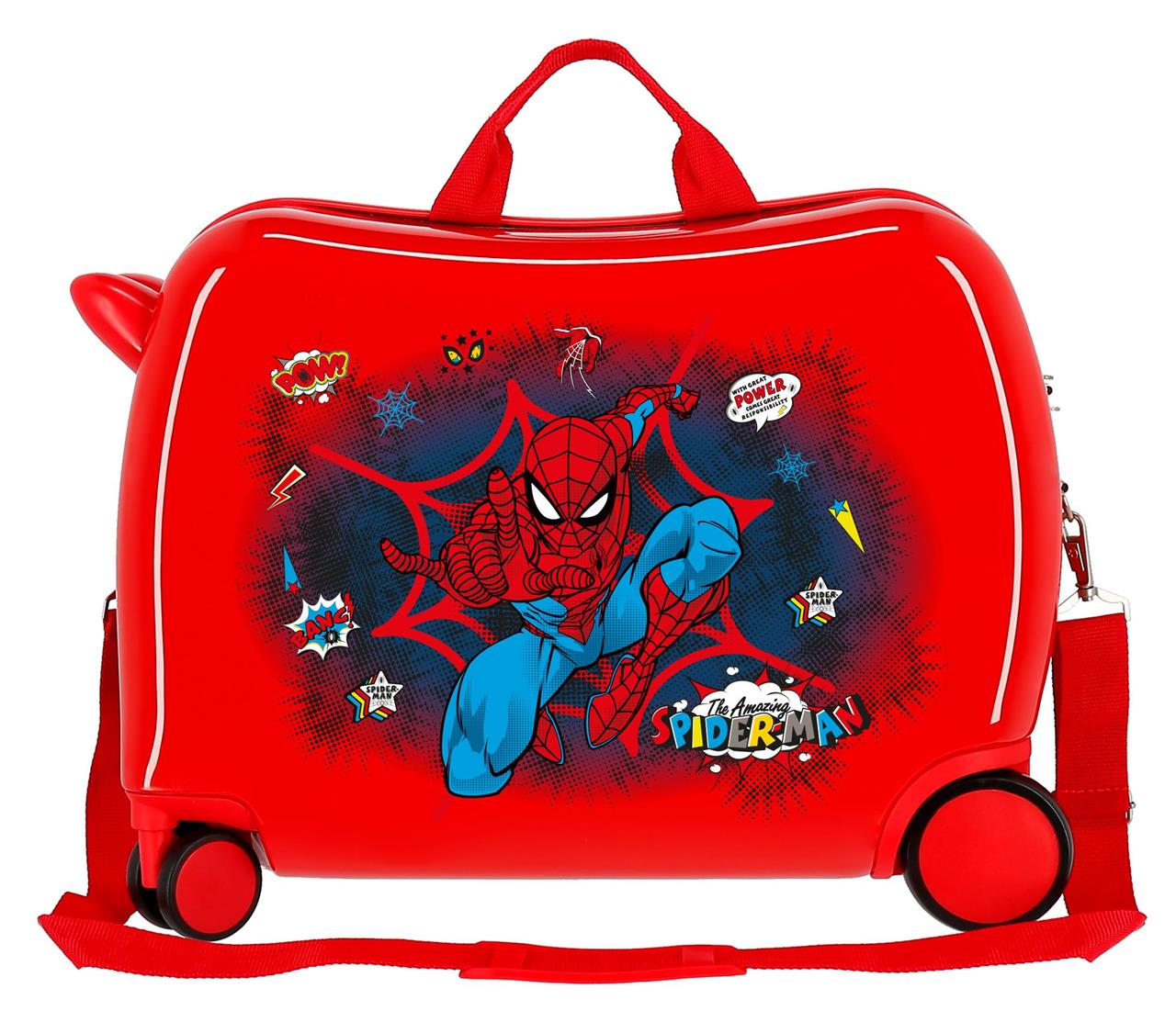 Spiderman Ride on Suitcase Red Kids aged 3-7 - liquidation.store