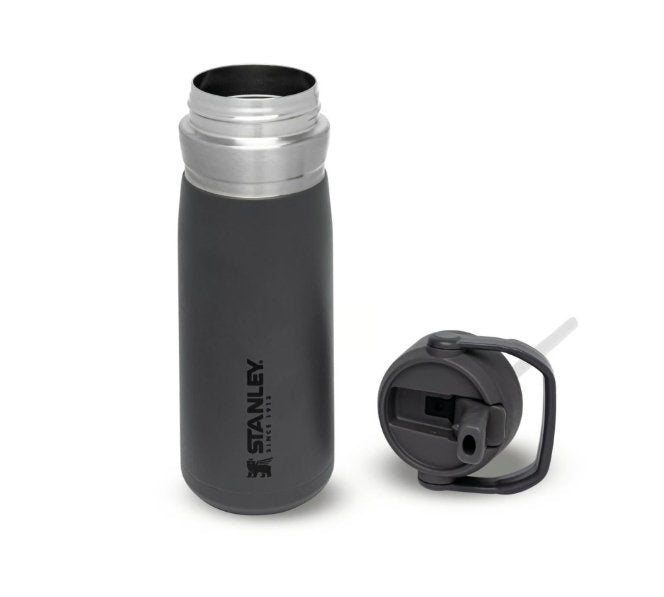 Stanley IceFlow Stainless Steel Water Bottle 650ml - Charcoal - liquidation.store